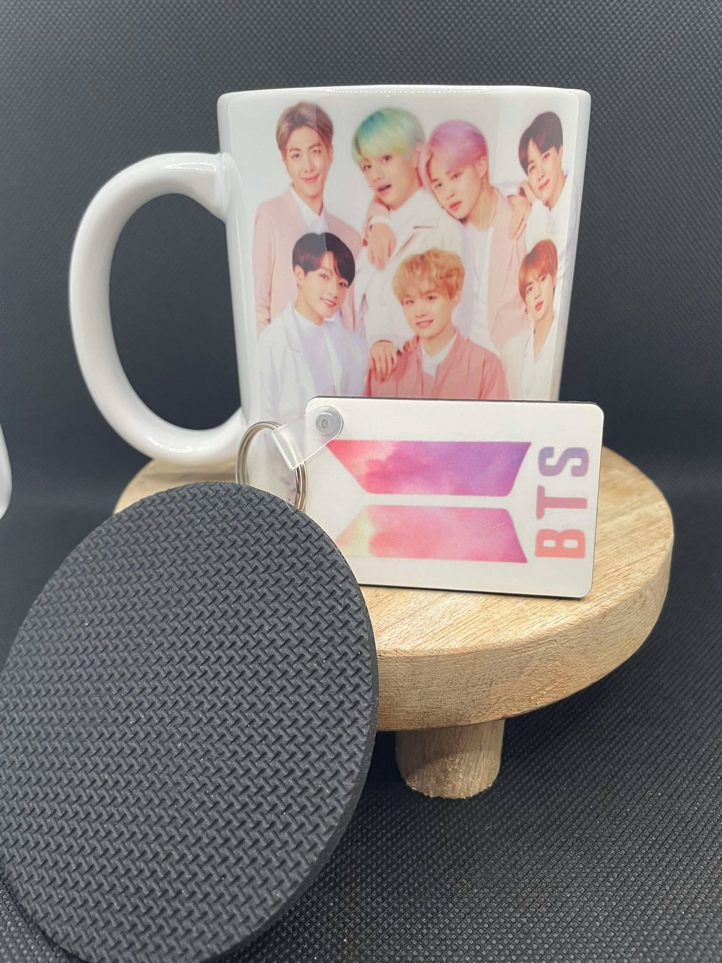 Coffret mug BTS + sous tasse + porte clé